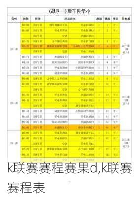 k联赛赛程赛果d,k联赛赛程表