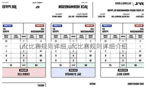 ufc比赛规则详细,ufc比赛规则详细介绍