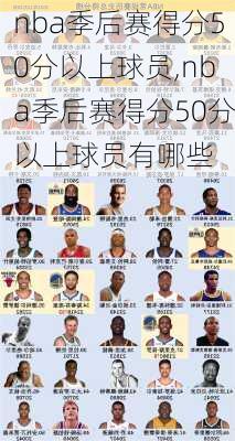 nba季后赛得分50分以上球员,nba季后赛得分50分以上球员有哪些