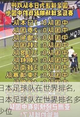 日本足球队在世界排名,日本足球队在世界排名多少位