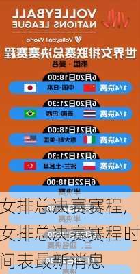 女排总决赛赛程,女排总决赛赛程时间表最新消息
