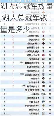 湖人总冠军数量,湖人总冠军数量是多少