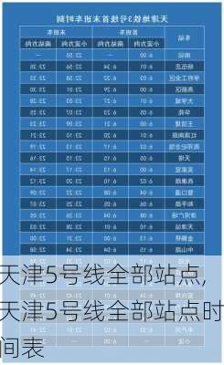 天津5号线全部站点,天津5号线全部站点时间表