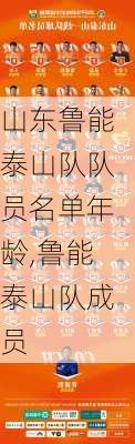 山东鲁能泰山队队员名单年龄,鲁能泰山队成员