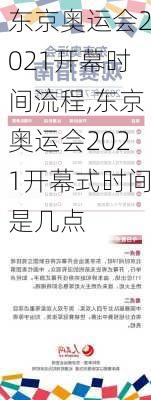 东京奥运会2021开幕时间流程,东京奥运会2021开幕式时间是几点