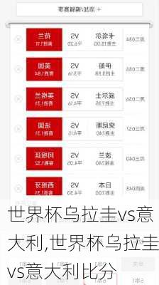 世界杯乌拉圭vs意大利,世界杯乌拉圭vs意大利比分
