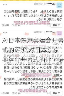 对日本东京奥运会开幕式的评价,对日本东京奥运会开幕式的评价语