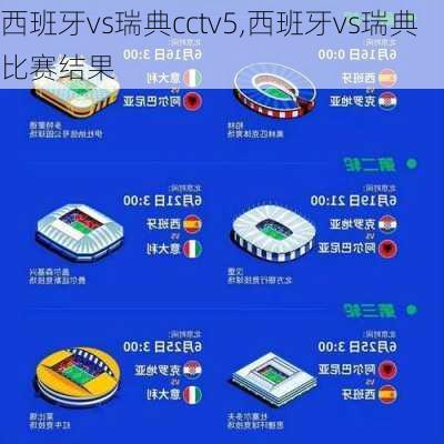 西班牙vs瑞典cctv5,西班牙vs瑞典比赛结果