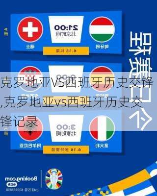 克罗地亚VS西班牙历史交锋,克罗地亚vs西班牙历史交锋记录
