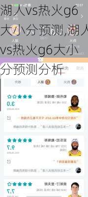 湖人vs热火g6大小分预测,湖人vs热火g6大小分预测分析