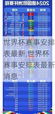 世界杯赛事安排表最新,世界杯赛事安排表最新消息