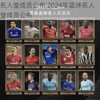 名人堂成员公布,2024年篮球名人堂成员公布