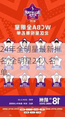 24年全明星最新排名,全明星24人名单