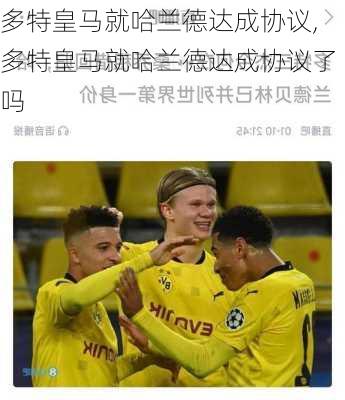 多特皇马就哈兰德达成协议,多特皇马就哈兰德达成协议了吗