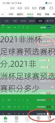 2021非洲杯足球赛预选赛积分,2021非洲杯足球赛预选赛积分多少