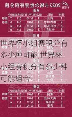 世界杯小组赛积分有多少种可能,世界杯小组赛积分有多少种可能组合