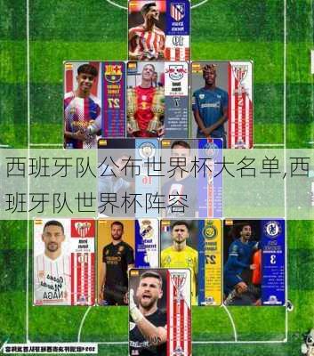 西班牙队公布世界杯大名单,西班牙队世界杯阵容