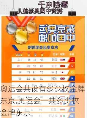 奥运会共设有多少枚金牌东京,奥运会一共多少枚金牌东京