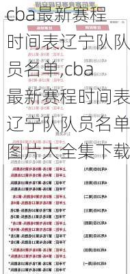 cba最新赛程时间表辽宁队队员名单,cba最新赛程时间表辽宁队队员名单图片大全集下载
