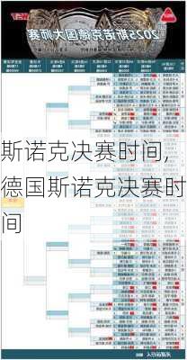 斯诺克决赛时间,德国斯诺克决赛时间