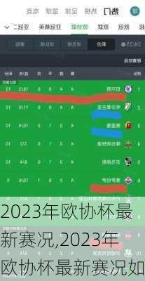 2023年欧协杯最新赛况,2023年欧协杯最新赛况如何