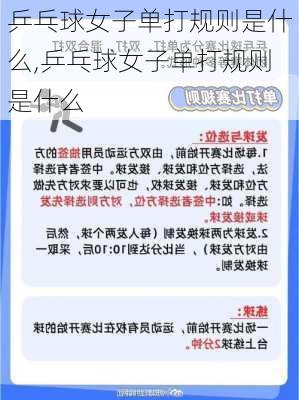 乒乓球女子单打规则是什么,乒乓球女子单打规则是什么