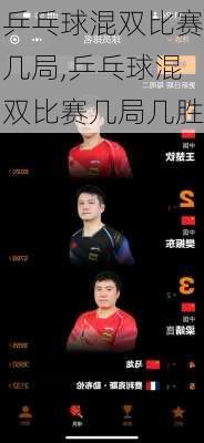 乒乓球混双比赛几局,乒乓球混双比赛几局几胜