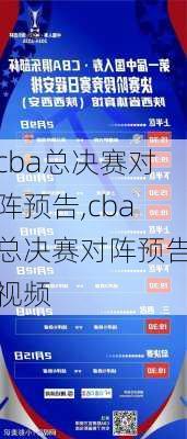 cba总决赛对阵预告,cba总决赛对阵预告视频