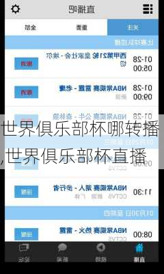 世界俱乐部杯哪转播,世界俱乐部杯直播