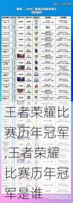 王者荣耀比赛历年冠军,王者荣耀比赛历年冠军是谁