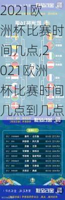 2021欧洲杯比赛时间几点,2021欧洲杯比赛时间几点到几点