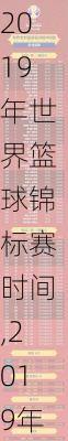 2019年世界篮球锦标赛时间,2019年世界篮球锦标赛时间表