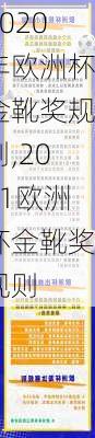 2020年欧洲杯金靴奖规则,2021欧洲杯金靴奖规则