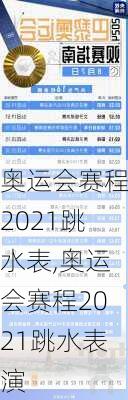 奥运会赛程2021跳水表,奥运会赛程2021跳水表演