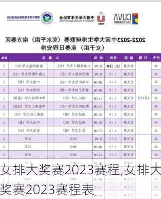 女排大奖赛2023赛程,女排大奖赛2023赛程表