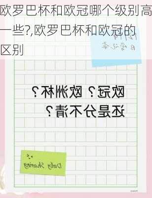 欧罗巴杯和欧冠哪个级别高一些?,欧罗巴杯和欧冠的区别