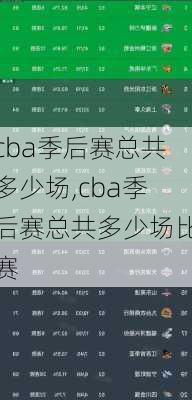 cba季后赛总共多少场,cba季后赛总共多少场比赛