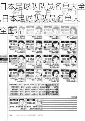 日本足球队队员名单大全,日本足球队队员名单大全图片