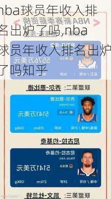 nba球员年收入排名出炉了吗,nba球员年收入排名出炉了吗知乎