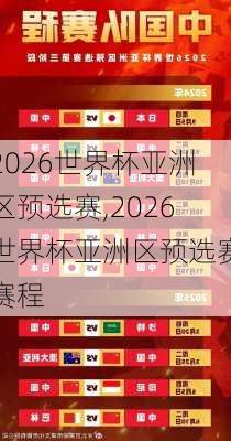 2026世界杯亚洲区预选赛,2026世界杯亚洲区预选赛赛程