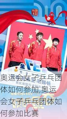 奥运会女子乒乓团体如何参加,奥运会女子乒乓团体如何参加比赛