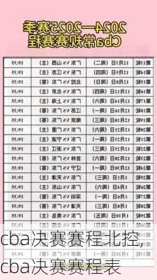 cba决赛赛程北控,cba决赛赛程表