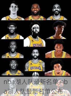 nba湖人队最新名单,nba湖人队最新名单公布