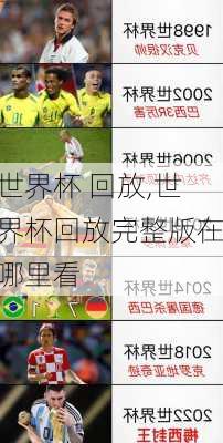 世界杯 回放,世界杯回放完整版在哪里看