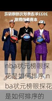 nba状元榜眼探花是如何排序,nba状元榜眼探花是如何排序的