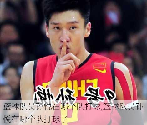 篮球队员孙悦在哪个队打球,篮球队员孙悦在哪个队打球了