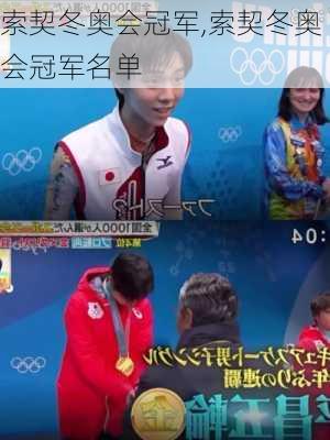 索契冬奥会冠军,索契冬奥会冠军名单