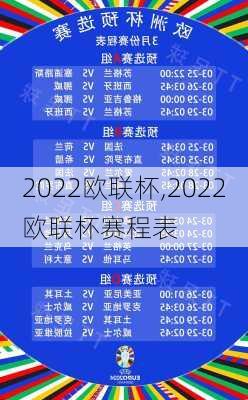 2022欧联杯,2022欧联杯赛程表