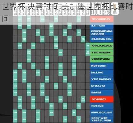 世界杯 决赛时间,美加墨世界杯比赛时间