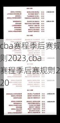 cba赛程季后赛规则2023,cba赛程季后赛规则2020